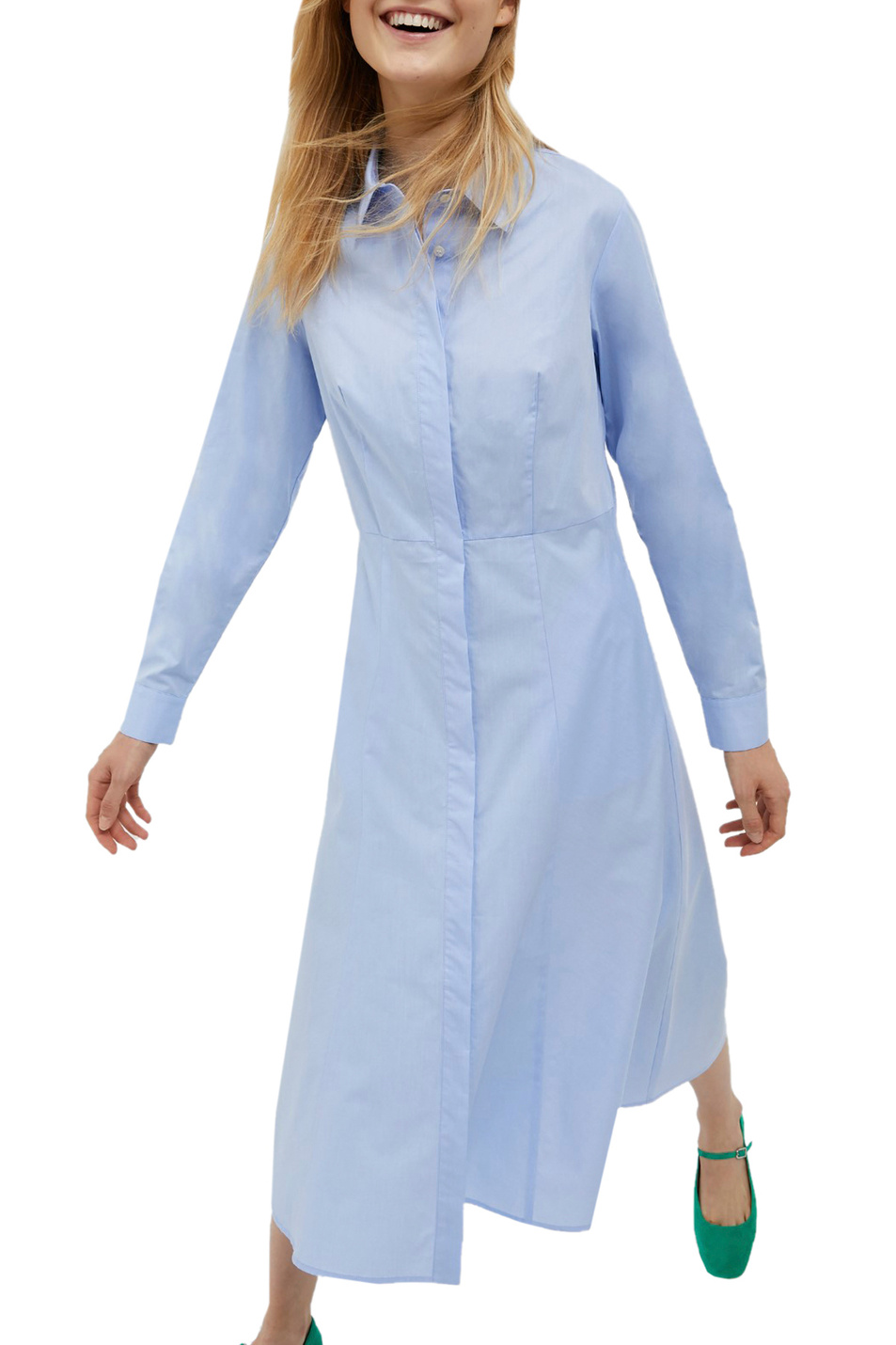 Женский Max&Co Платье-рубашка DINASTIA из натурального хлопка (цвет ), артикул 72211922 | Фото 3