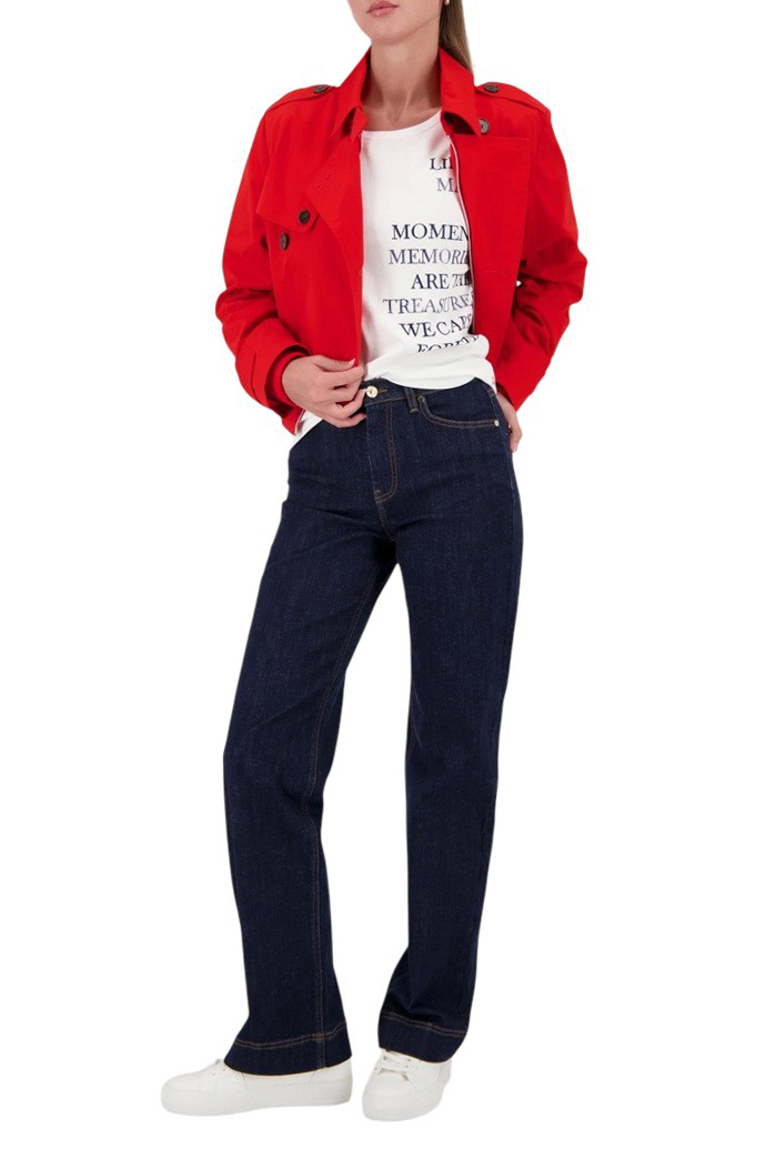 Женский Monari Футболка из хлопка с принтом (цвет ), артикул 410206 | Фото 2