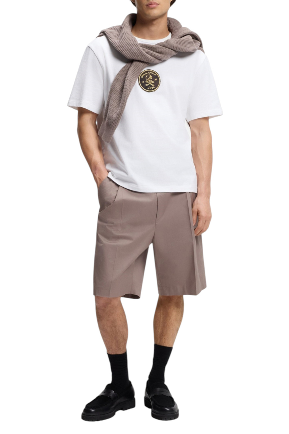 Мужской HUGO Футболка Dobul из хлопка (цвет ), артикул 50558407 | Фото 2