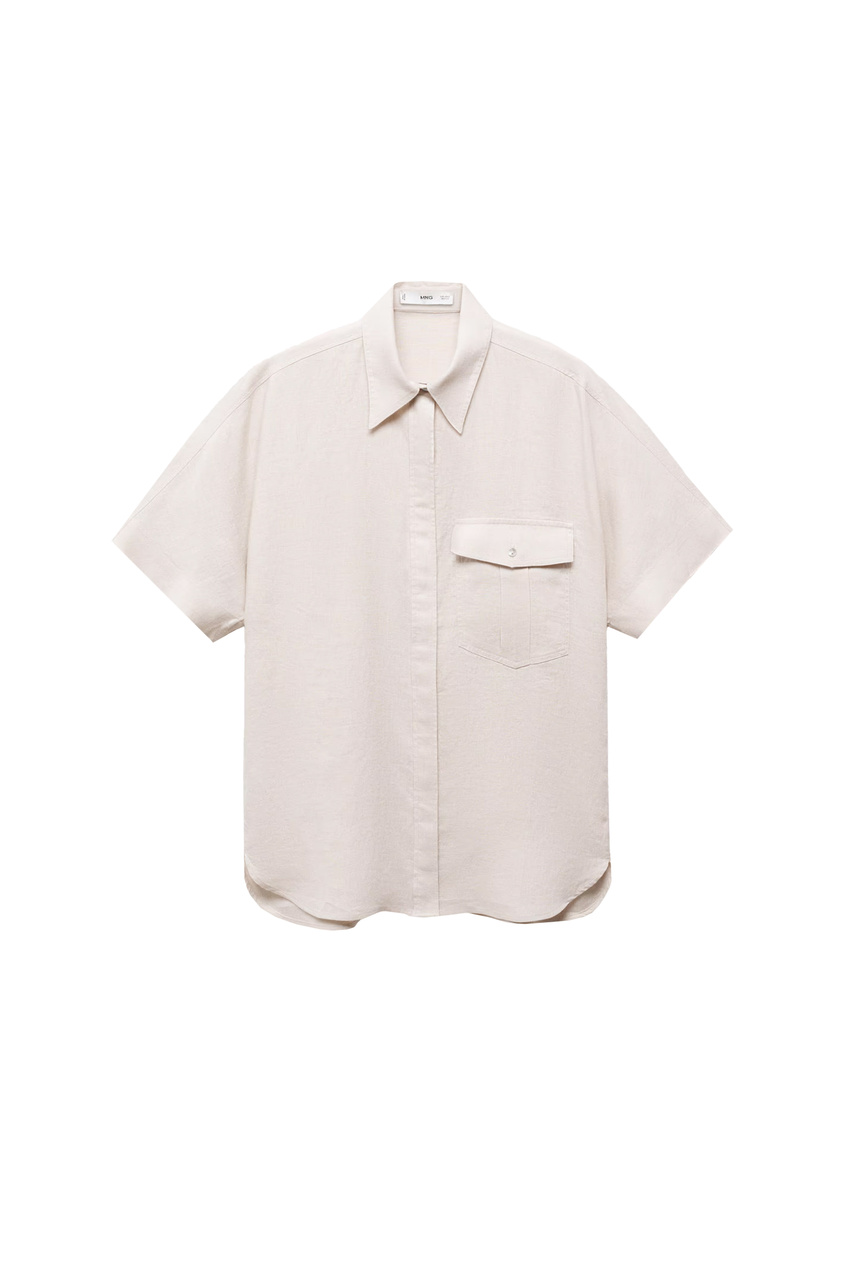 Рубашка PACHA из чистого льна|Основной цвет:Бежевый|Артикул:67077110 | Фото 1