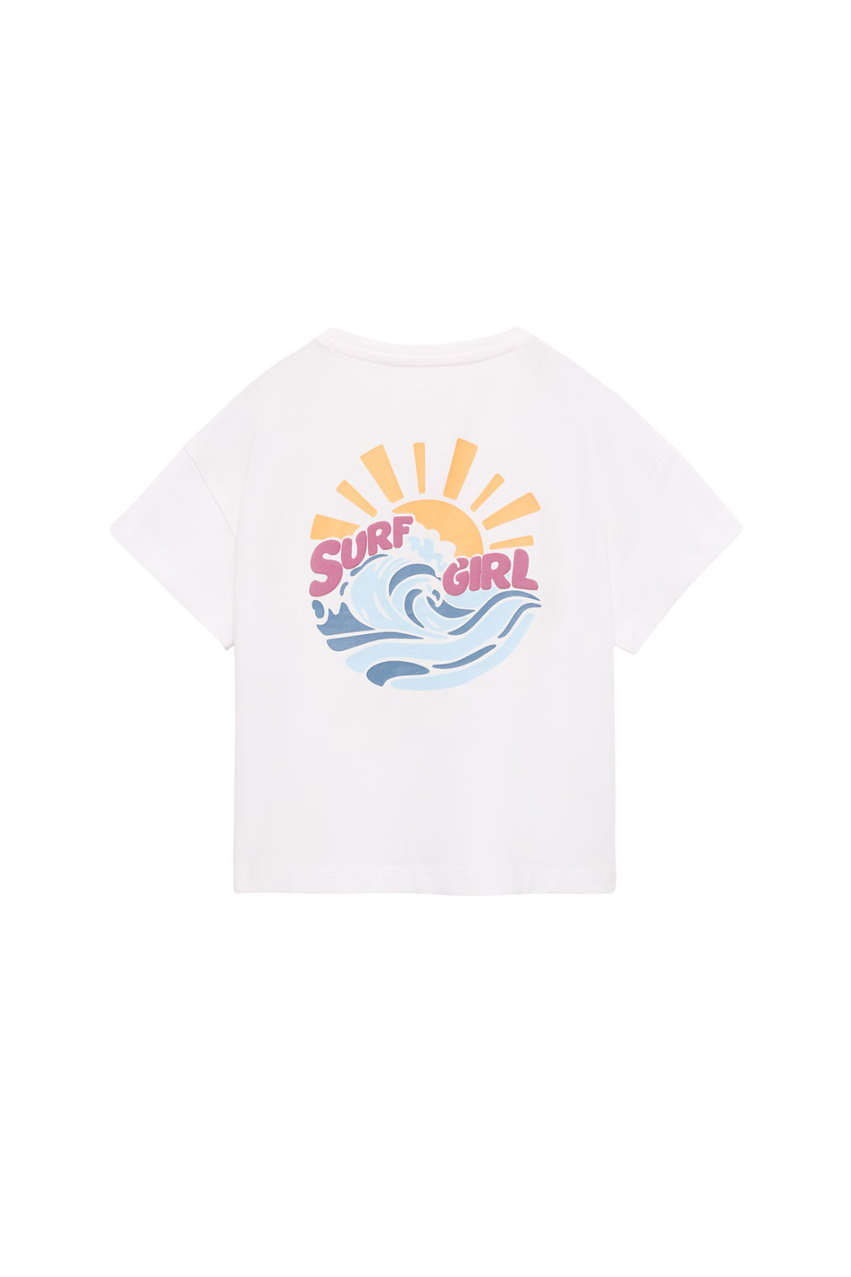Девочкам Mango Kids Футболка SURF из хлопка (цвет ), артикул 87037895 | Фото 2