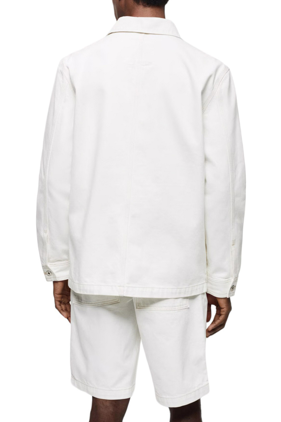 Мужской Mango Man Куртка-рубашка NEMOY из натурального хлопка (цвет ), артикул 67046726 | Фото 4