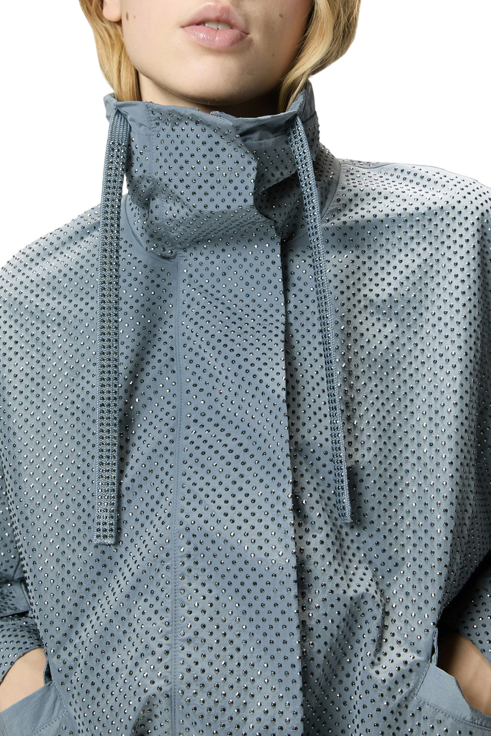 Куртка-блузон со стразами|Основной цвет:Серый Женский Pinko Куртка-блузон со стразами (цвет ), артикул 106166A31V | Фото 6