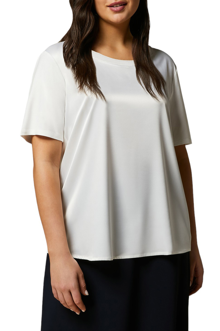 Блузка SION с круглым вырезом|Основной цвет:Белый|Артикул:2417971011 | Фото 1