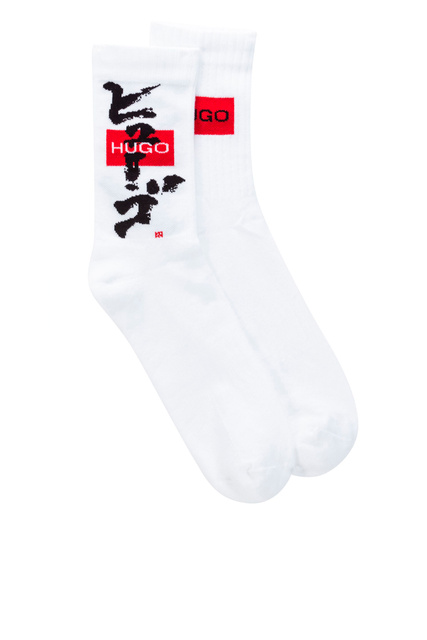 Набор спортивных носков из смесового хлопка|Основной цвет:Белый|Артикул:50449848 | Фото 2