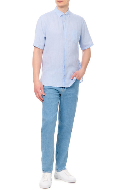 Льняная рубашка LYKOS-2|Основной цвет:Голубой|Артикул:58872973 | Фото 2