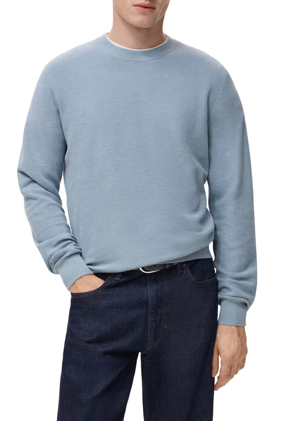 Мужской Mango Man Джемпер TEN однотонный (цвет ), артикул 27041281 | Фото 3