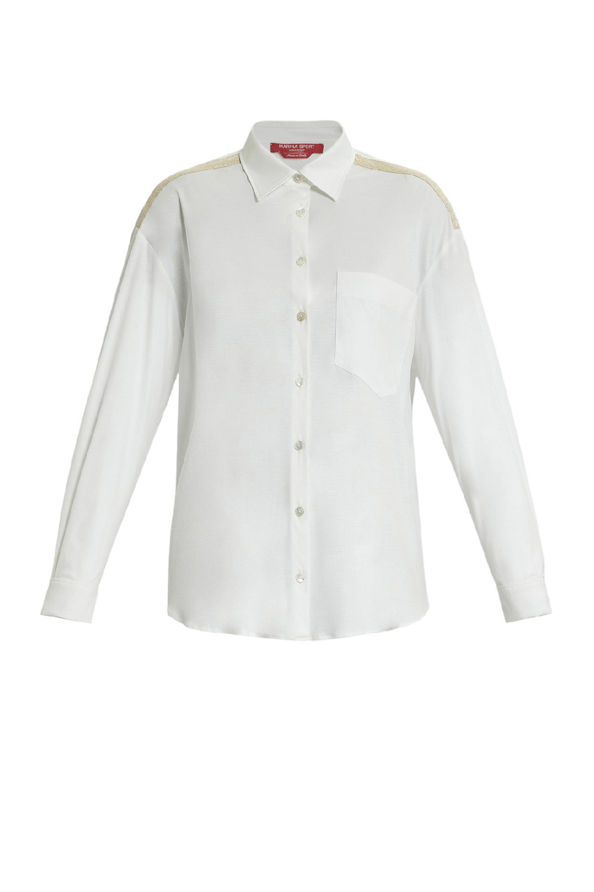 Рубашка FRESCO из натурального хлопка|Основной цвет:Белый|Артикул:2418951016 | Фото 1