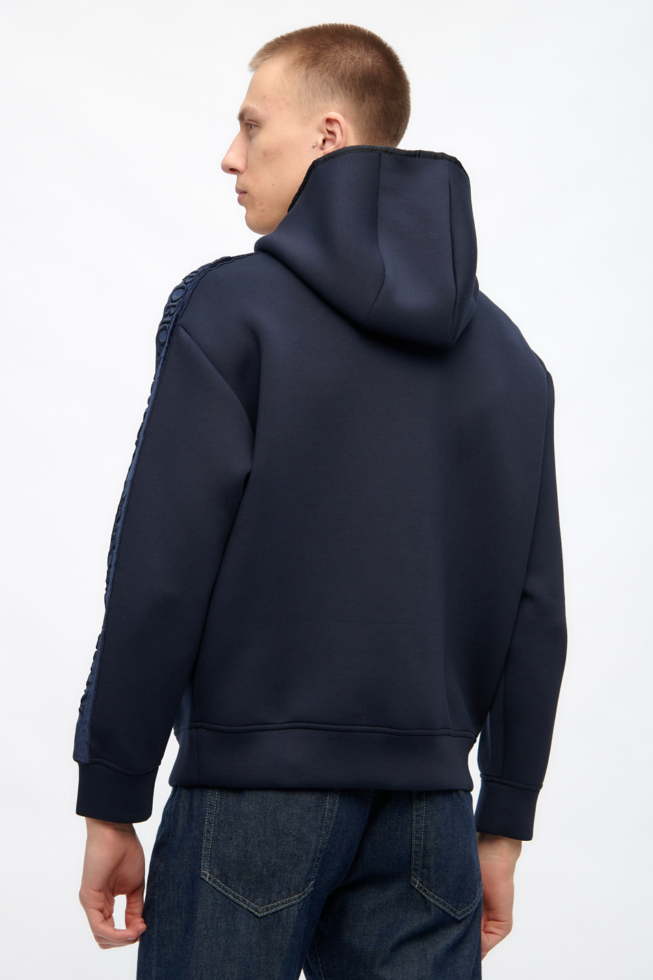 Мужской Emporio Armani Толстовка с логотипированной лентой на рукавах (цвет ), артикул 6H1M84-1JDSZ | Фото 3