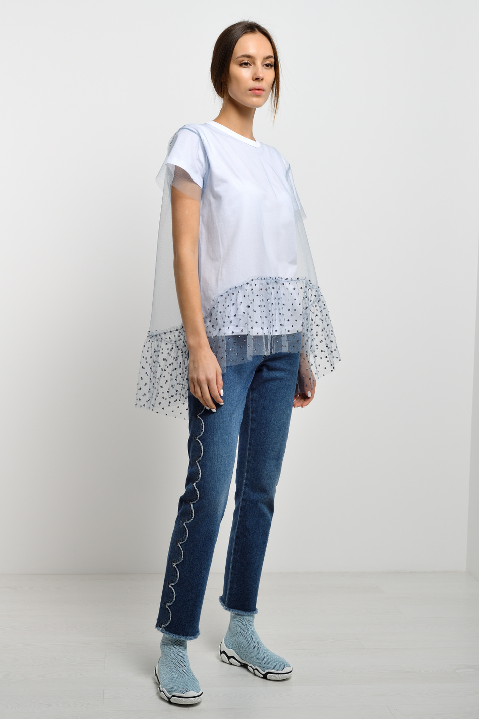 Женский Red Valentino Кроссовки из текстиля (цвет ), артикул TQ2S0C14FSI | Фото 4