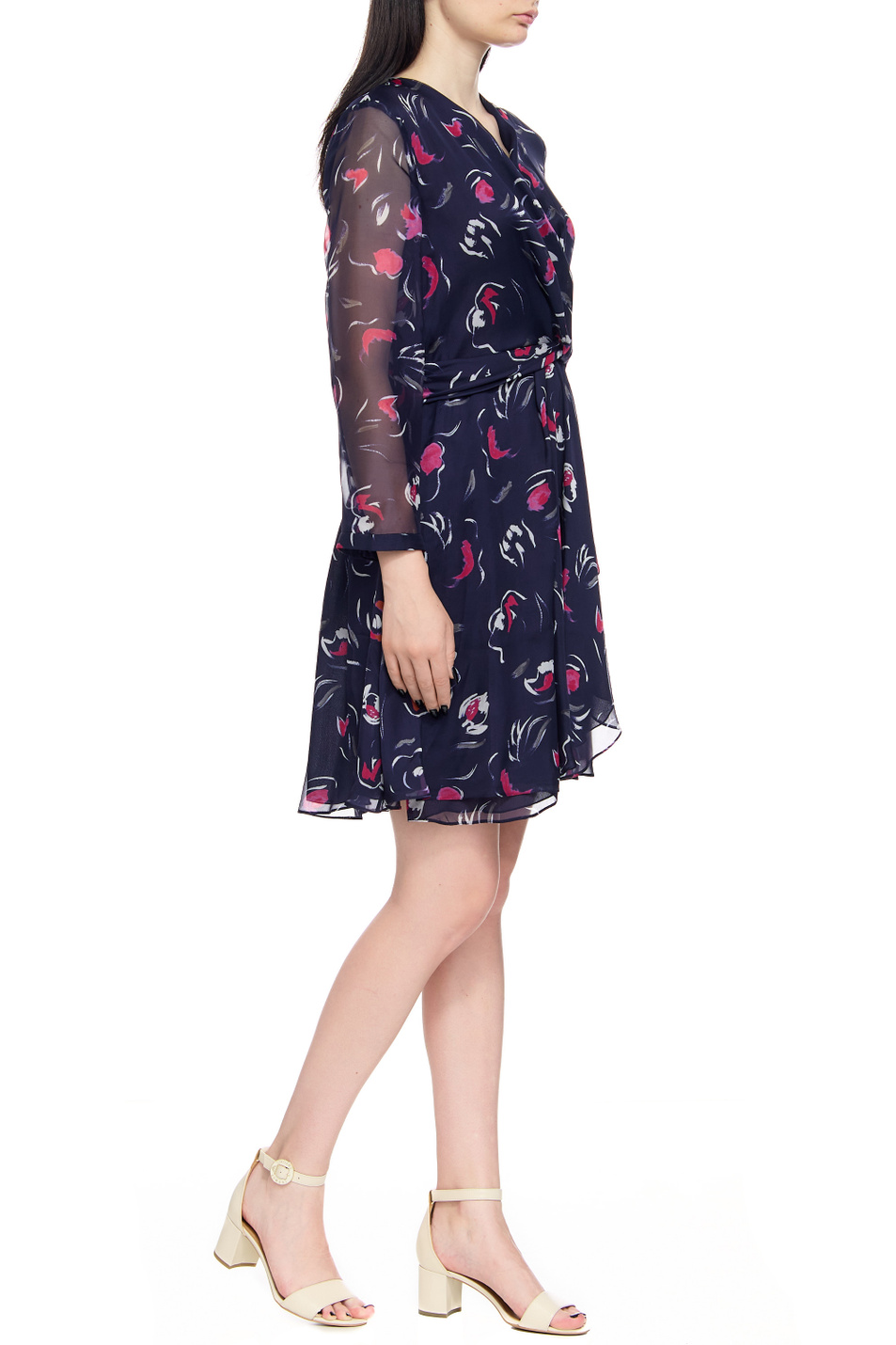 Женский Emporio Armani Платье из натурального шелка с принтом (цвет ), артикул H4NA16-E2500 | Фото 2