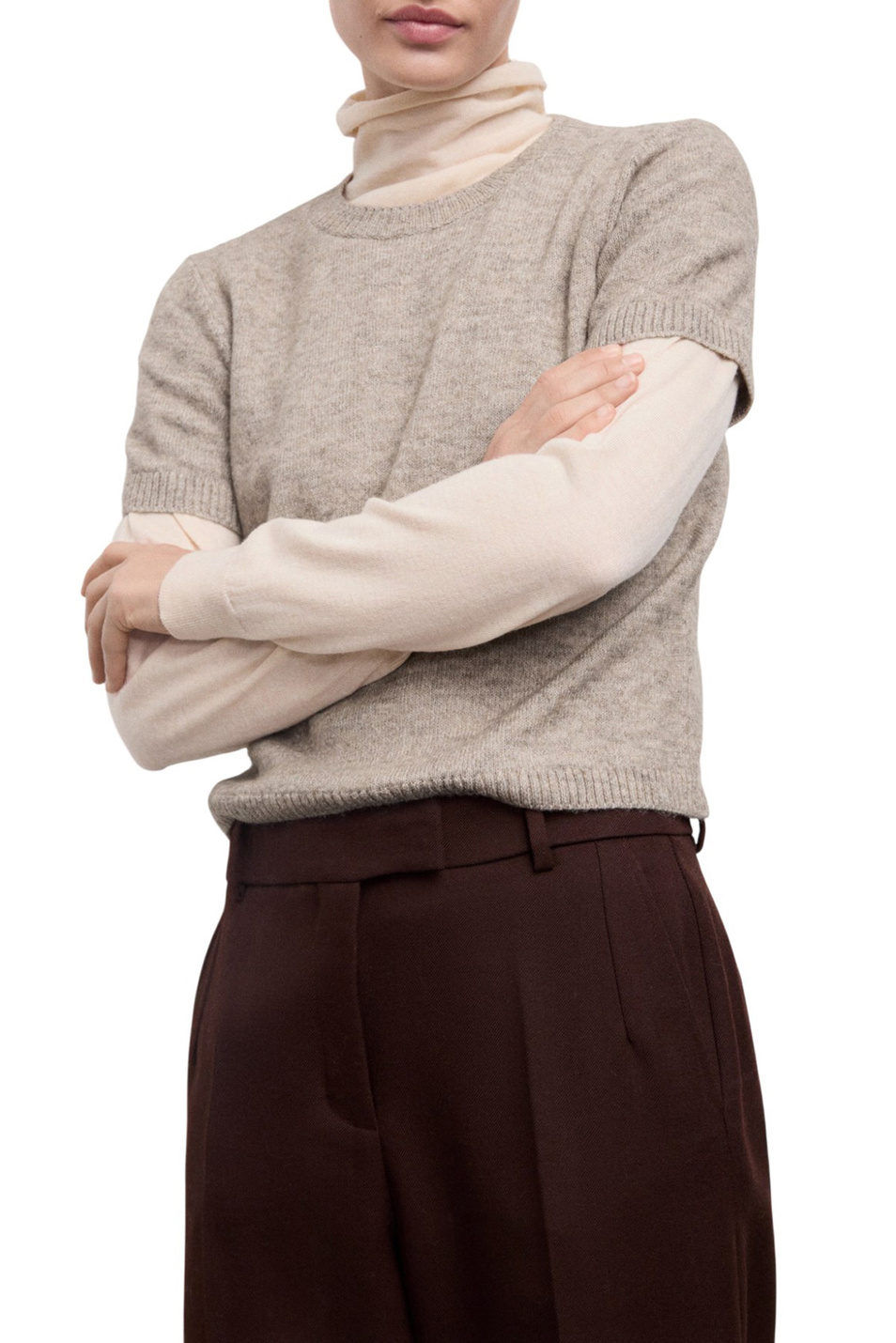 Женский Mango Джемпер NEKKA с короткими рукавами (цвет ), артикул 17007846 | Фото 3