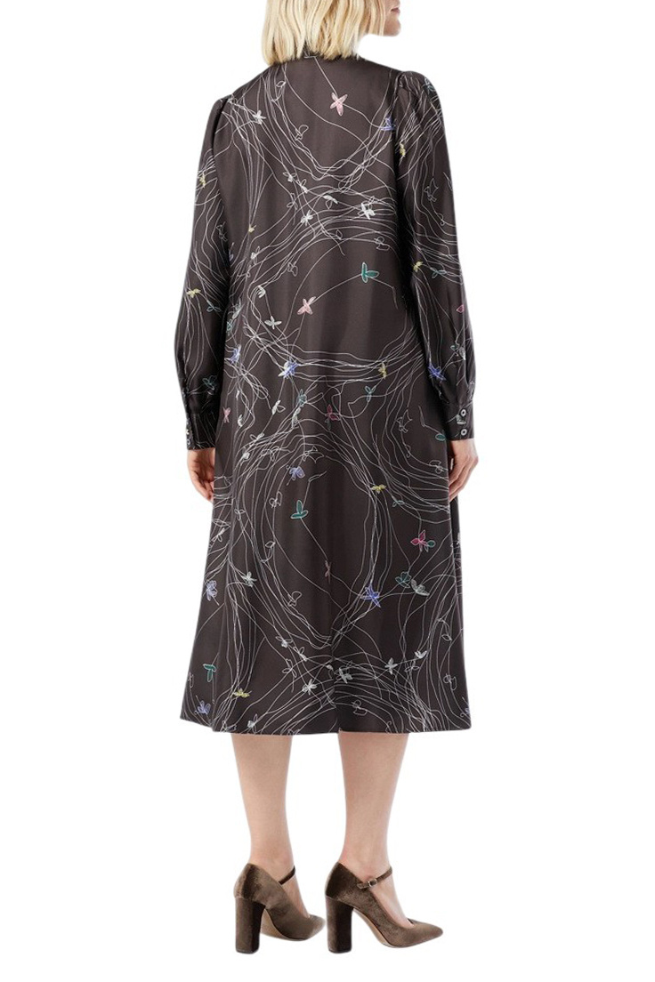 Женский Marina Rinaldi Платье FIUMANA из шелка (цвет ), артикул 2527226012 | Фото 4