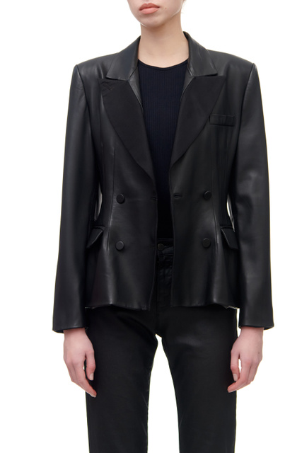 Куртка из натуральной кожи|Основной цвет:Черный|Артикул:ING30P-I2P31 | Фото 1