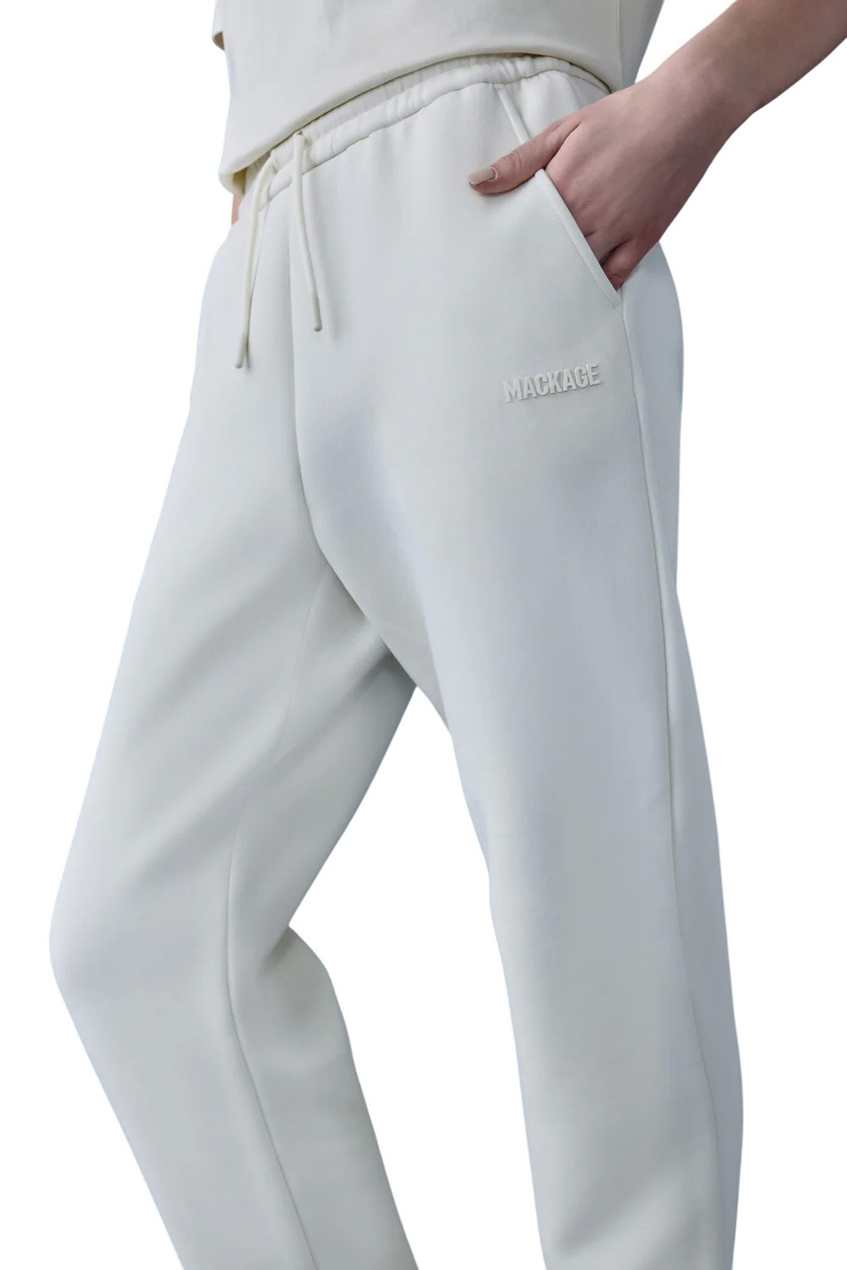 Брюки из смесового хлопка|Основной цвет:Кремовый Женский Mackage Брюки из смесового хлопка (цвет ), артикул P003239 | Фото 2