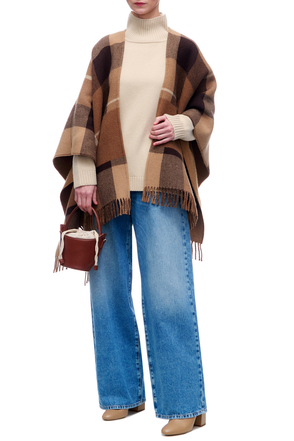 Женский Weekend Max Mara Пончо MESTRE из смесовой шерсти (цвет ), артикул 57360414 | Фото 2