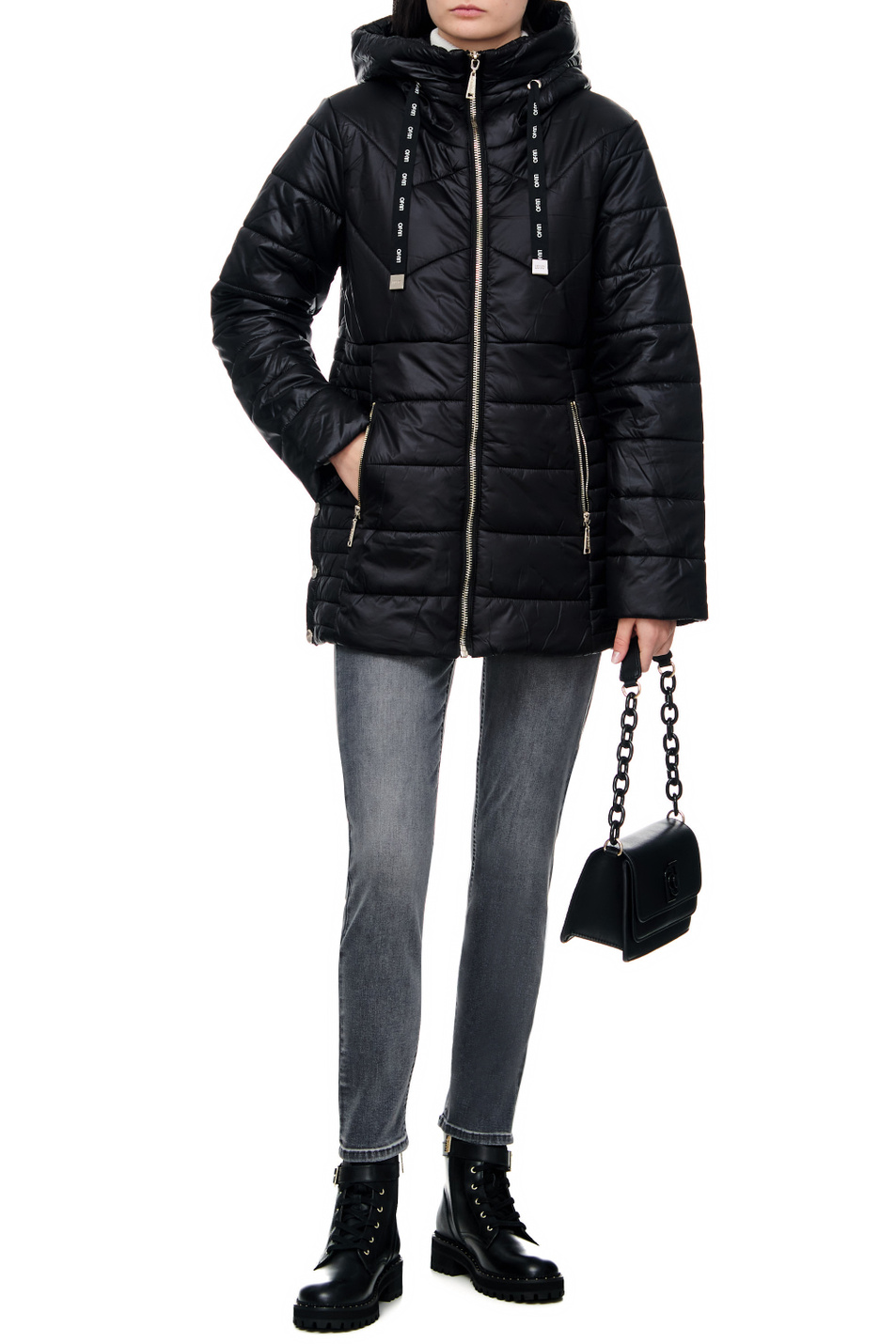 Женский Liu Jo Стеганая куртка с карманами на молнии (цвет ), артикул TF2182T8782 | Фото 3