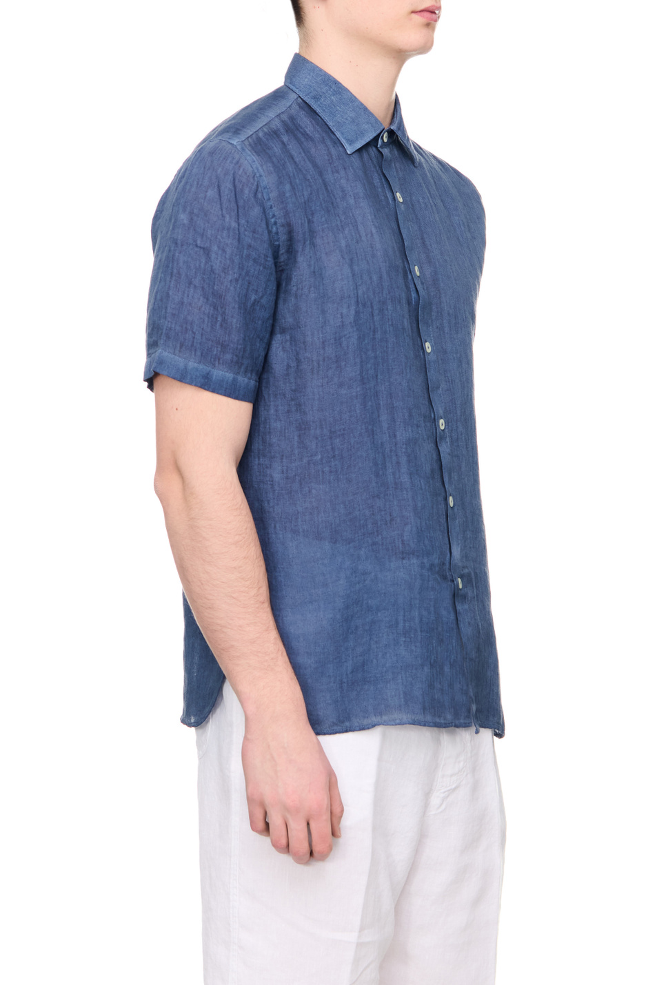 Мужской 120% Lino Рубашка из чистого льна (цвет ), артикул Y0M19FZ0000115S00 | Фото 3