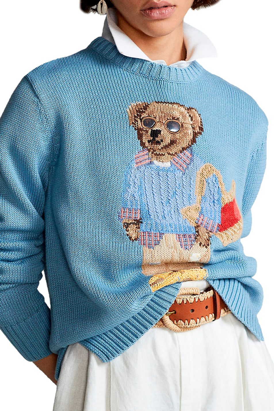 Женский Polo Ralph Lauren Джемпер из хлопка и льна (цвет ), артикул 211863606001 | Фото 3
