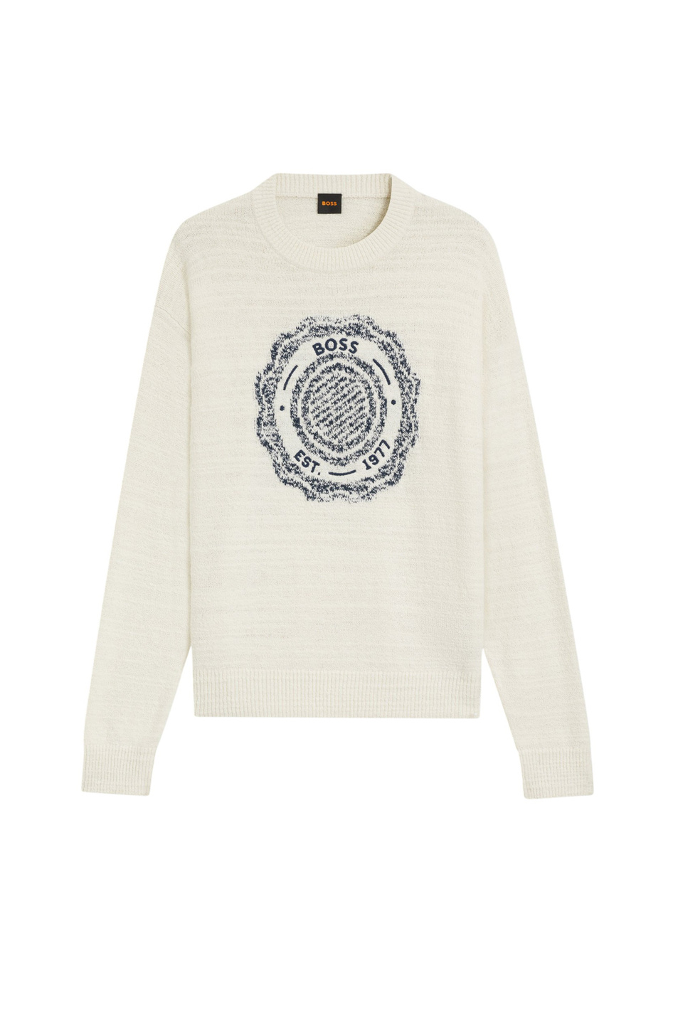 Джемпер Kerbert из смесовой шерсти|Основной цвет:Кремовый Мужской BOSS Джемпер Kerbert из смесовой шерсти (цвет ), артикул 50555867 | Фото 1