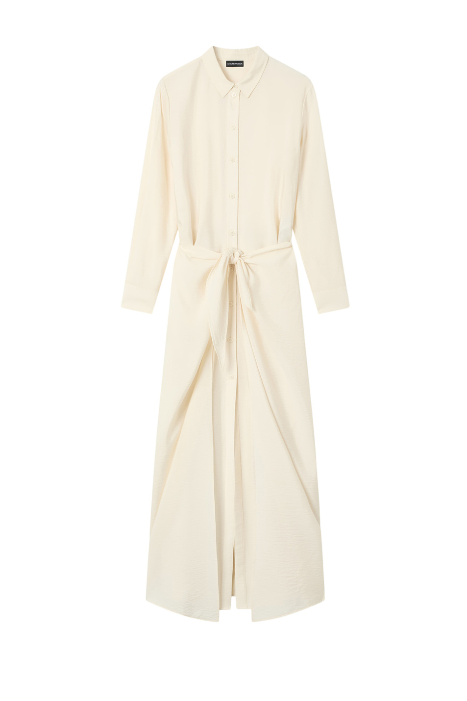 Платье с драпировкой|Основной цвет:Кремовый Женский Emporio Armani Платье с драпировкой (цвет ), артикул EW003310-AF20492 | Фото 1