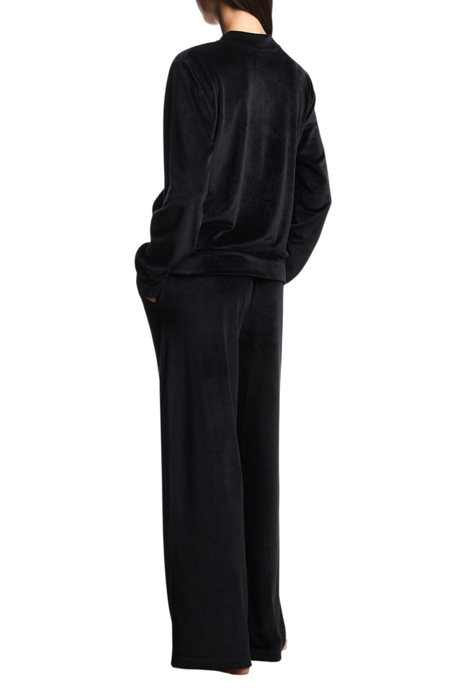 Костюм спортивный однотонный|Основной цвет:Черный Женский Emporio Armani Костюм спортивный однотонный (цвет ), артикул EW001968-AF15366 | Фото 3