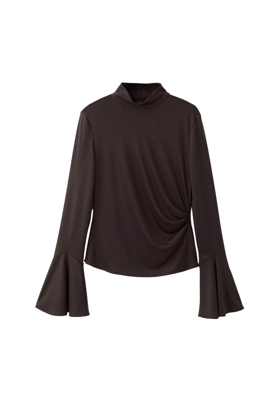 Джемпер VENUS с расклешенными рукавами|Основной цвет:Коричневый Женский Mango Джемпер VENUS с расклешенными рукавами (цвет ), артикул 17037911 | Фото 1