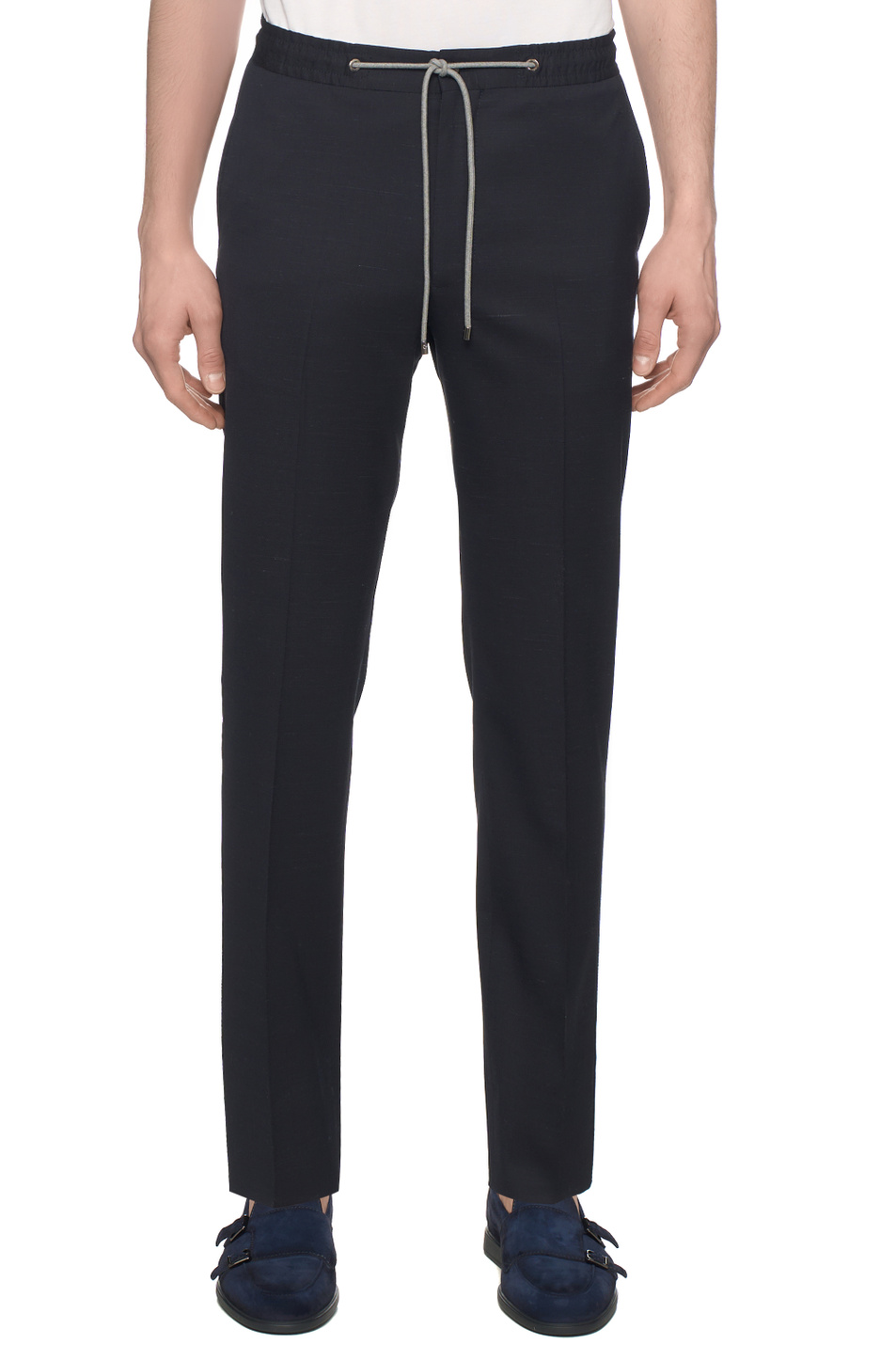 Мужской Corneliani Брюки из шерсти и льна (цвет ), артикул 274L25-2718552 | Фото 4