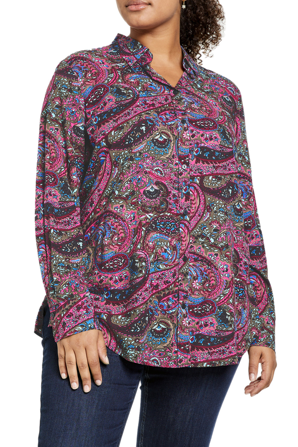 Samoon Блузка из вискозы с принтом (цвет ), артикул 160014-21016 | Фото 3