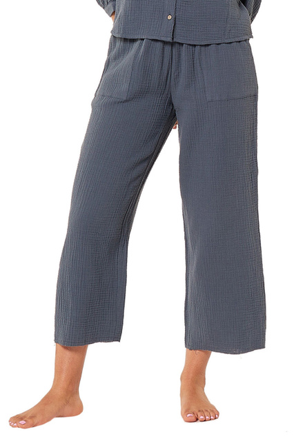 Пижамные брюки свободного кроя HANA|Основной цвет:Синий|Артикул:6534347 | Фото 1