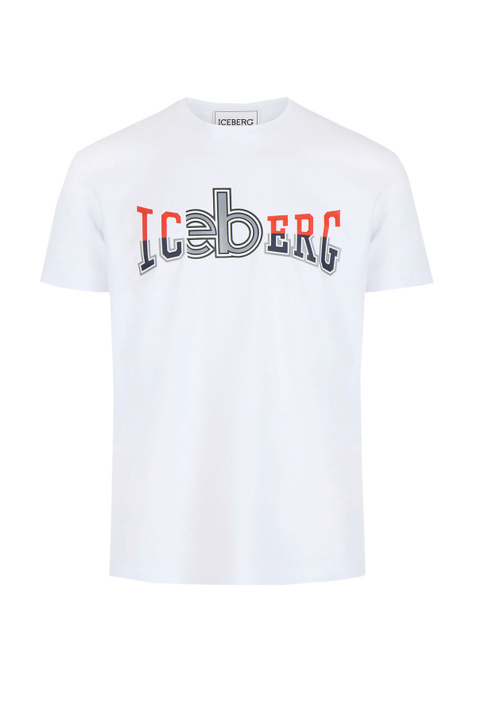Iceberg Футболка облегающего кроя с логотипом (Белый цвет), артикул F017-6309 | Фото 1
