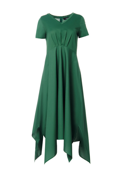 Платье MARTINA с асимметричным подолом|Основной цвет:Зеленый|Артикул:56210521 | Фото 1