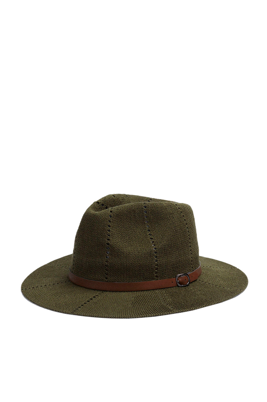 Шляпа с ремешком|Основной цвет:Хаки|Артикул:193664 | Фото 1