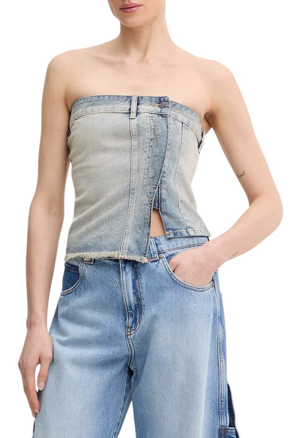 Женский Armani Exchange Топ джинсовый (цвет ), артикул XW002133-AF19656 | Фото 4