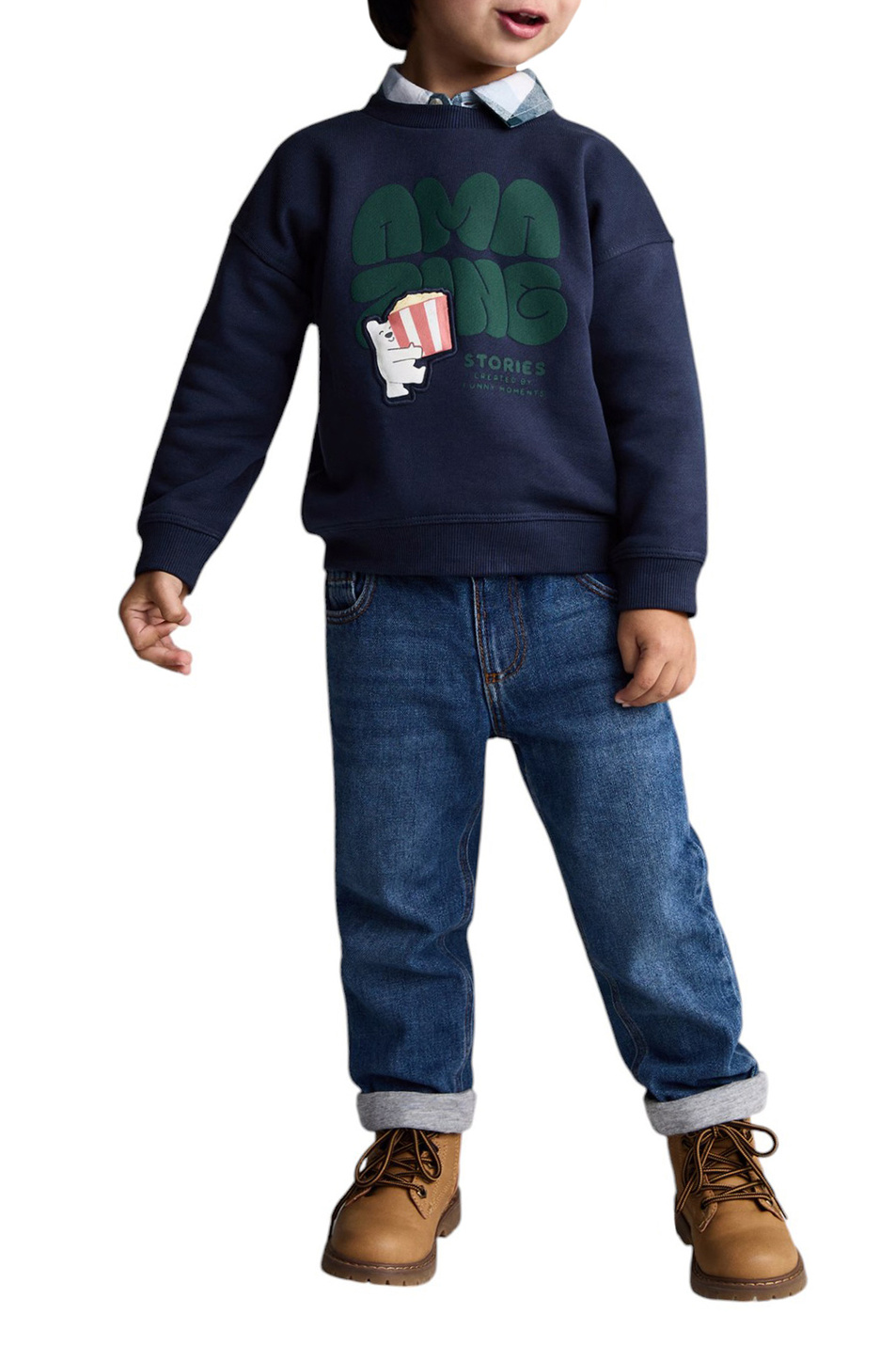 Мальчикам Mango Kids Свитшот STORIES с принтом (цвет ), артикул 87053272 | Фото 3