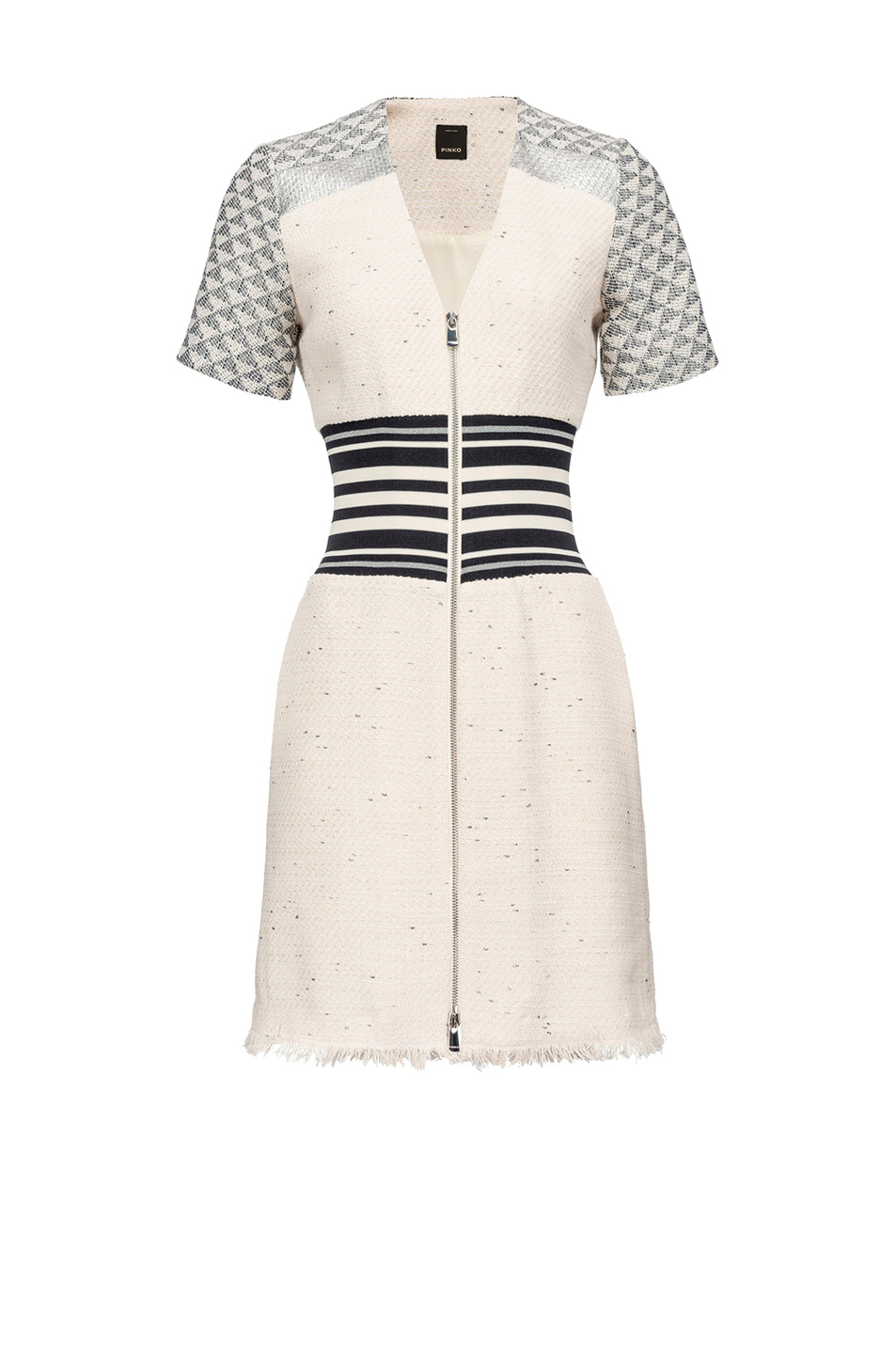 Pinko Короткое платье из твида с контрастными вставками (цвет ), артикул 1G17AK8738 | Фото 1