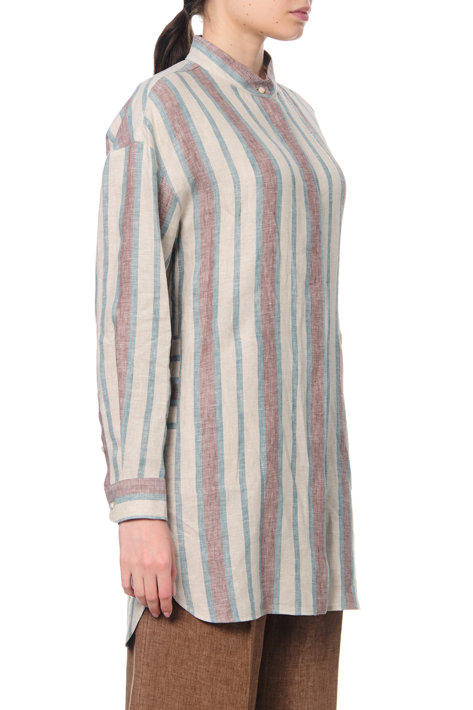 Женский Max Mara Удлиненная льняная рубашка GRAMMO (цвет ), артикул 11110222 | Фото 5