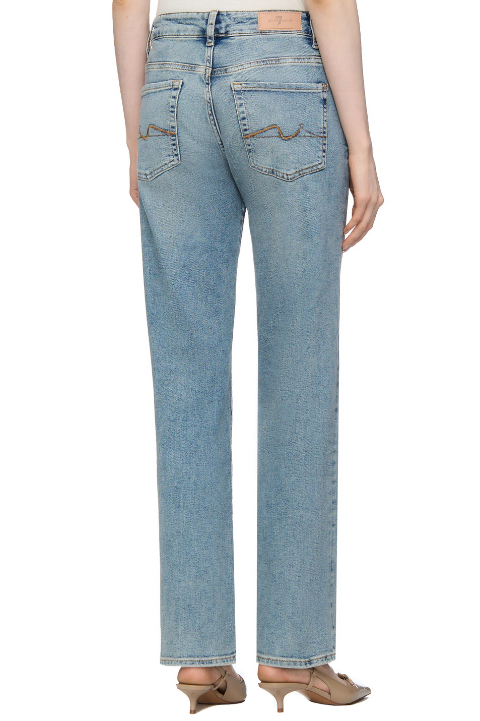 Женский 7 for all Mankind Джинсы из смесового хлопка (цвет ), артикул JSGH1200AM | Фото 5