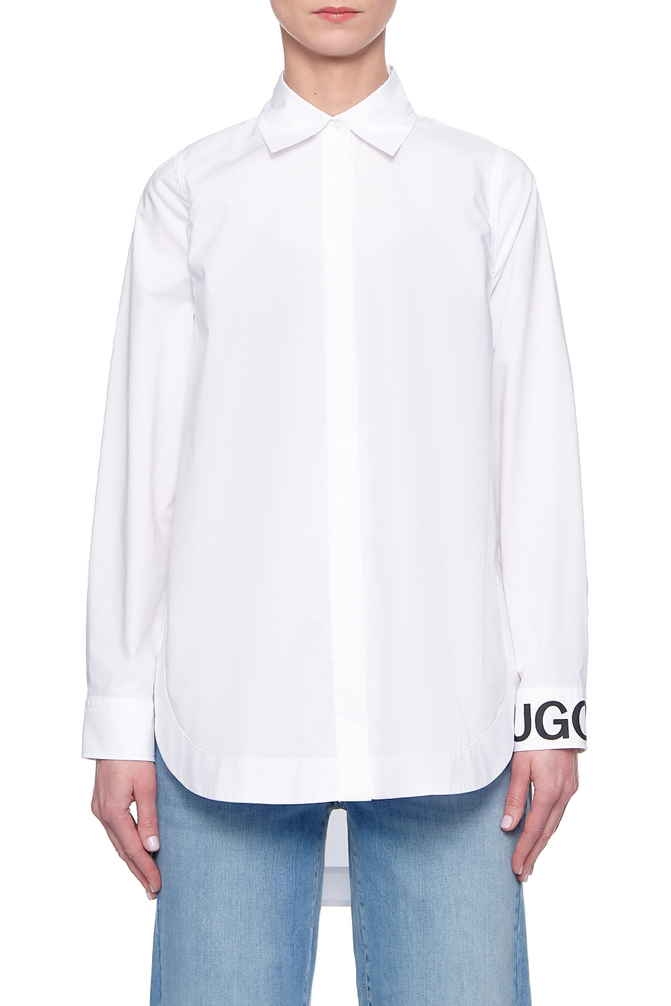 HUGO Рубашка оверсайз Esmera с логотипом на манжете (цвет ), артикул 50458271 | Фото 3