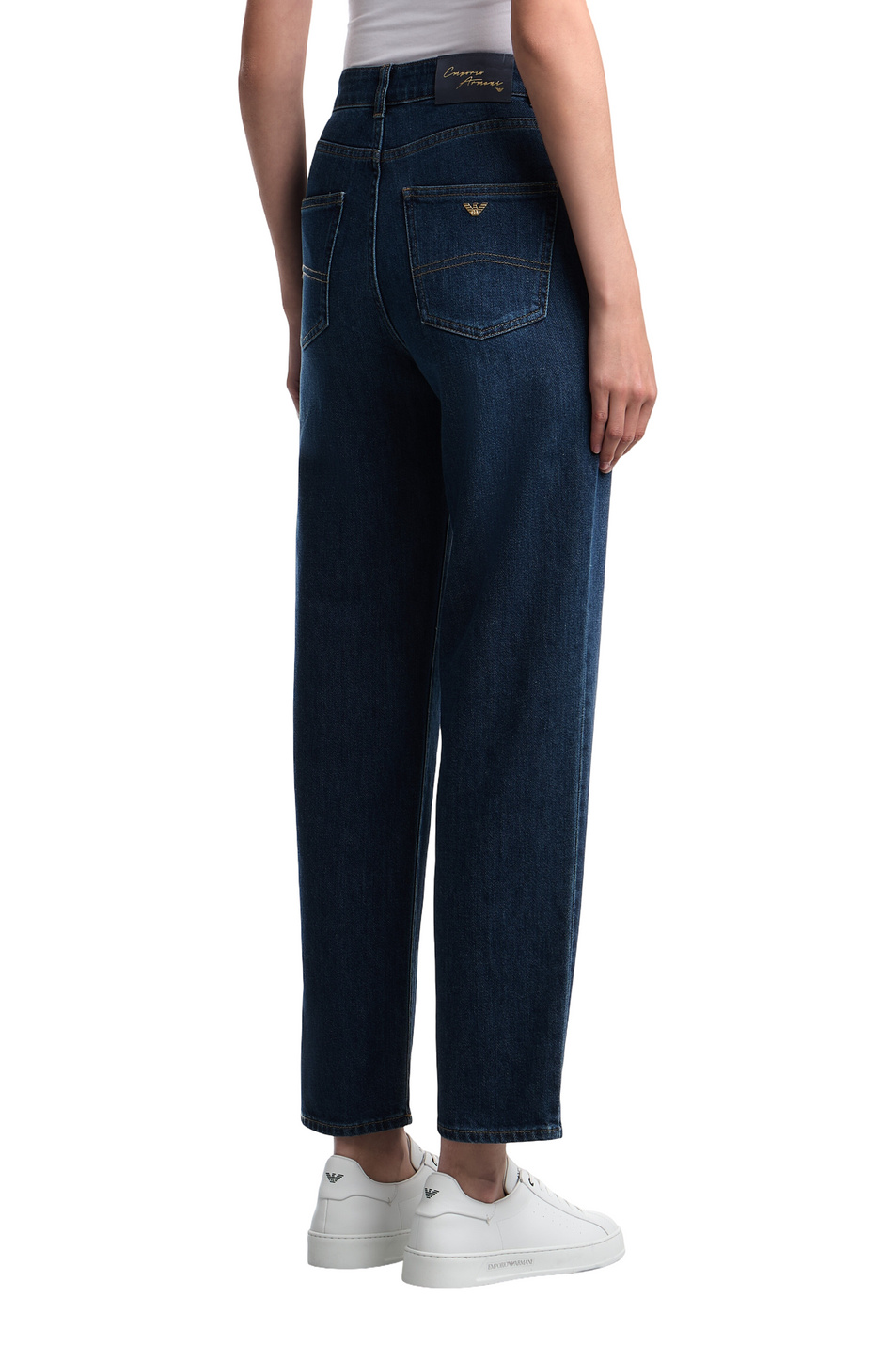 Женский Emporio Armani Джинсы из эластичного хлопка (цвет ), артикул EW003498-AF27890 | Фото 6
