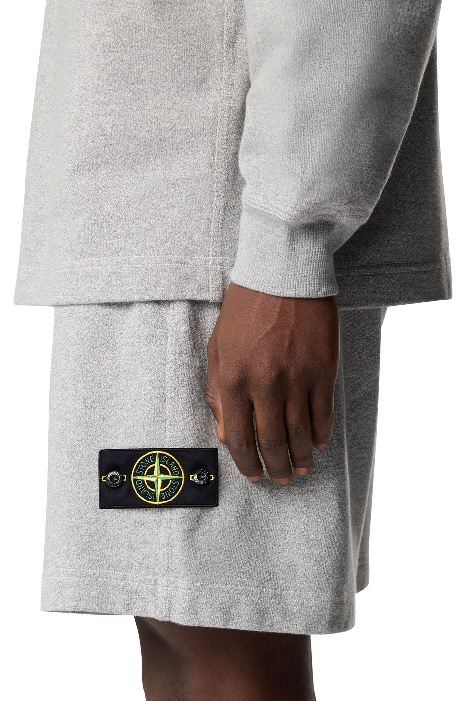 Мужской Stone Island Шорты из хлопкового флиса (цвет ), артикул L1S156200013-S0329 | Фото 5