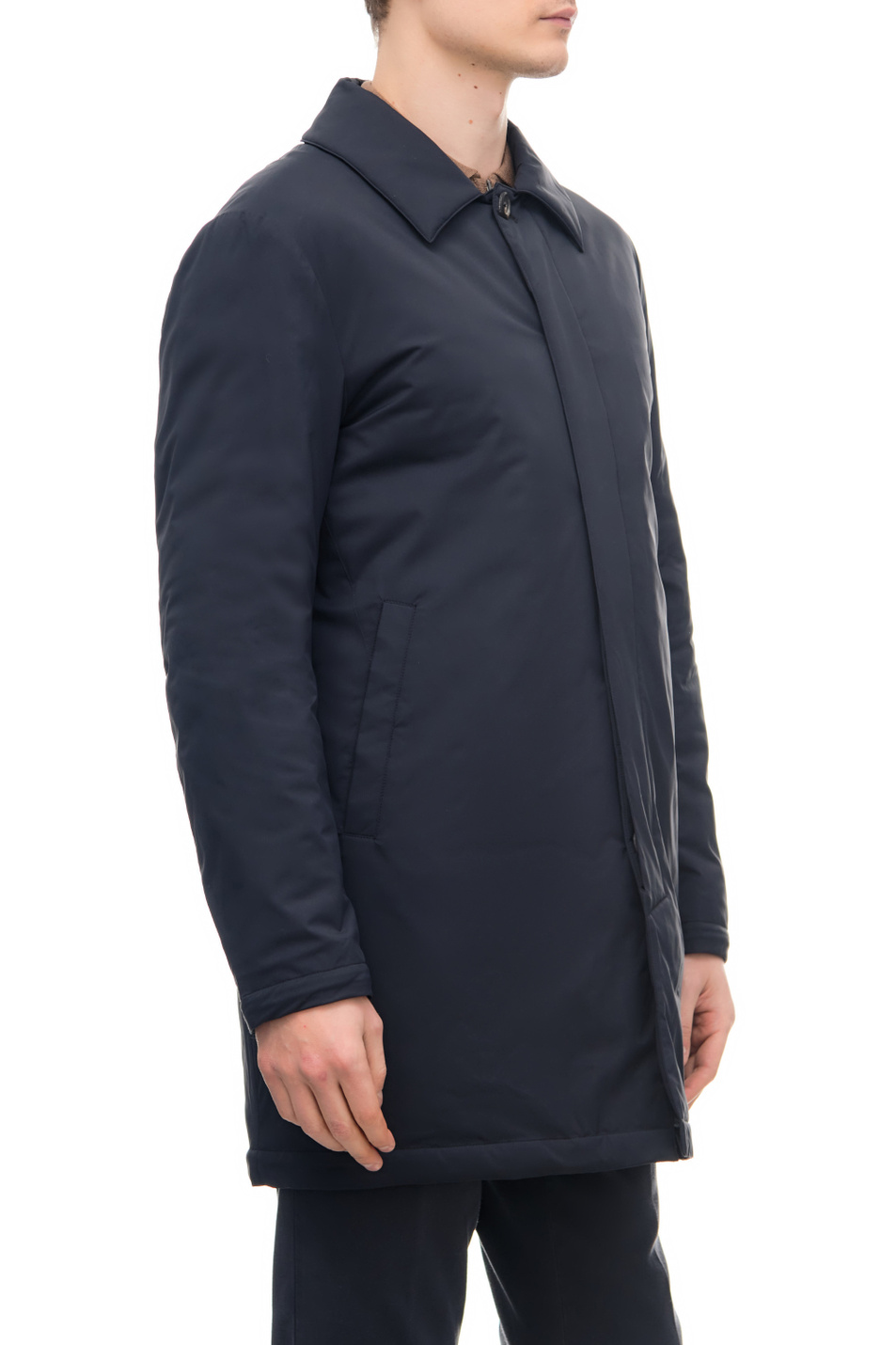 Мужской Canali Пальто на пуговицах с отложным воротником (цвет ), артикул O10389SX01937 | Фото 4
