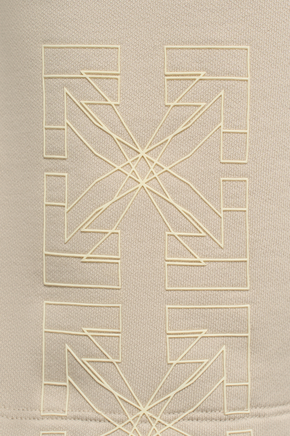 Шорты Outline Double Arrow из хлопка|Основной цвет:Бежевый Мужской Off-White Шорты Outline Double Arrow из хлопка (цвет ), артикул OMCI013S26FLE0042070 | Фото 3