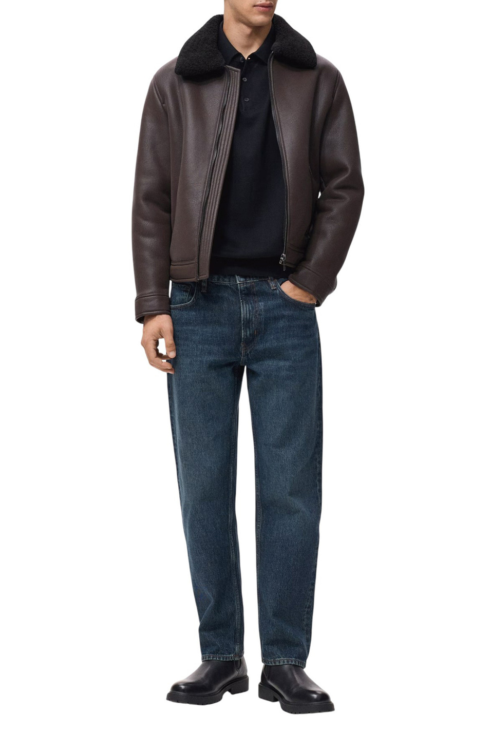 Мужской Mango Man Куртка OULU из искусственной кожи (цвет ), артикул 17061518 | Фото 2