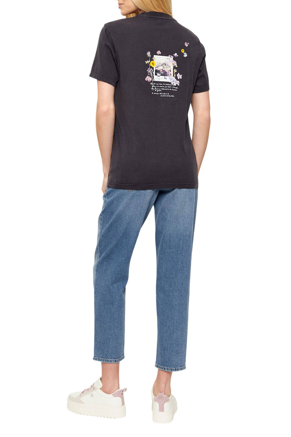 Женский HUGO Футболка из хлопка с принтом (цвет ), артикул 50555807 | Фото 3