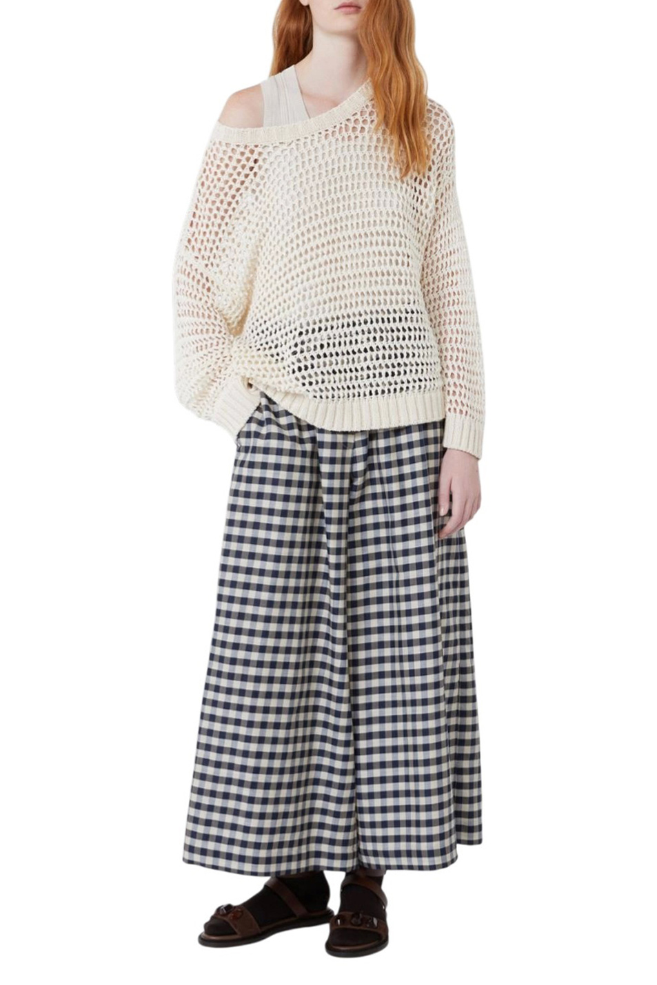 Женский Weekend Max Mara Брюки DONARE в клетку (цвет ), артикул 2615131172 | Фото 2