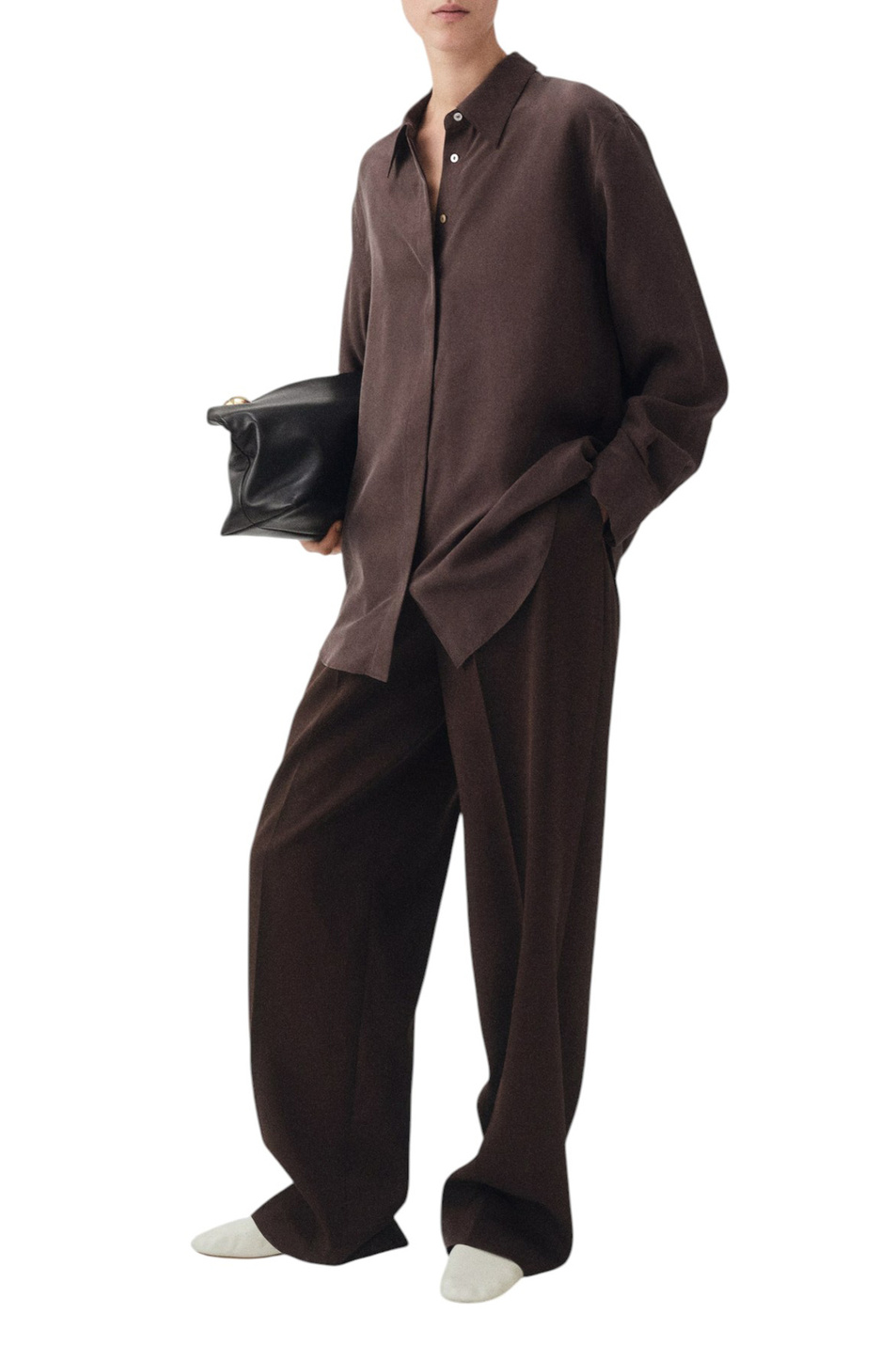 Женский Mango Рубашка WOOD из шелка (цвет ), артикул 17036351 | Фото 2