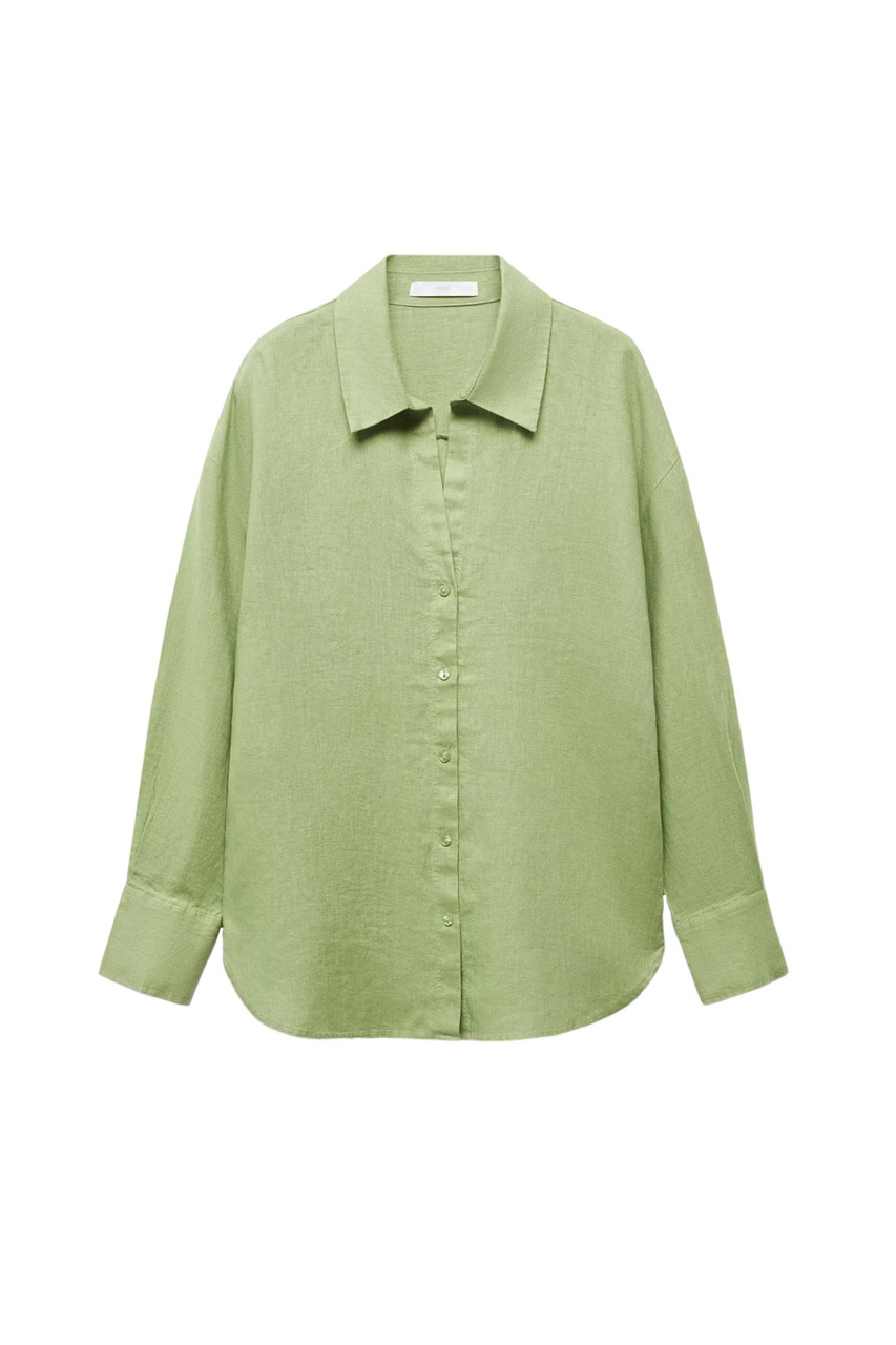 Рубашка SAMARI из чистого льна|Основной цвет:Зеленый|Артикул:67075723 | Фото 1