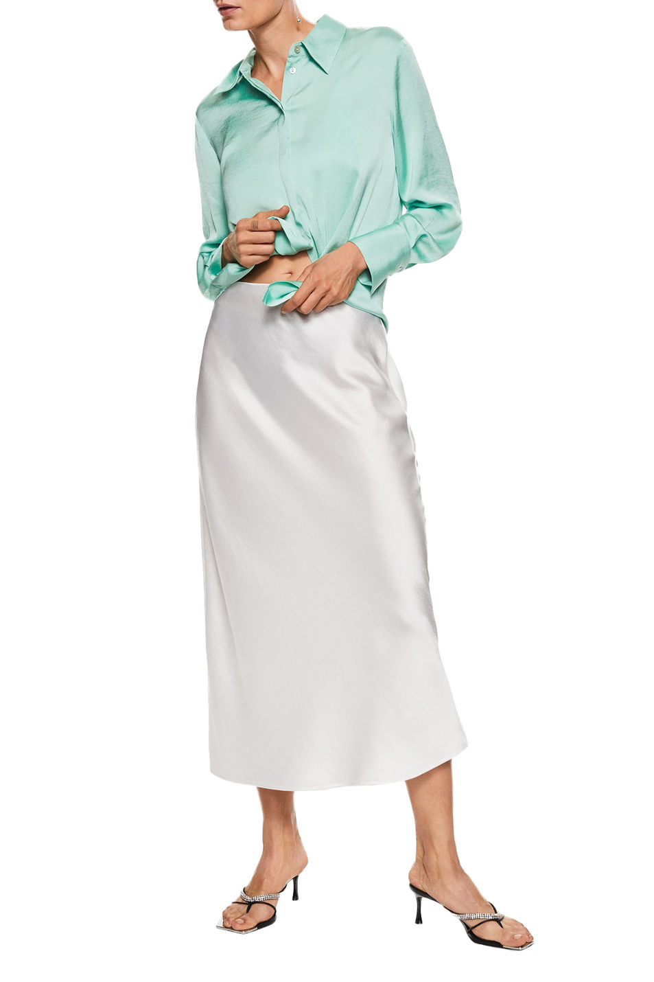 Женский Mango Атласная блузка IDEALE (цвет ), артикул 37054031 | Фото 2