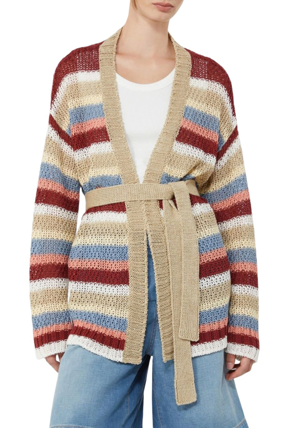 Женский Weekend Max Mara Кардиган BONITO изо льна (цвет ), артикул 2615341032 | Фото 3